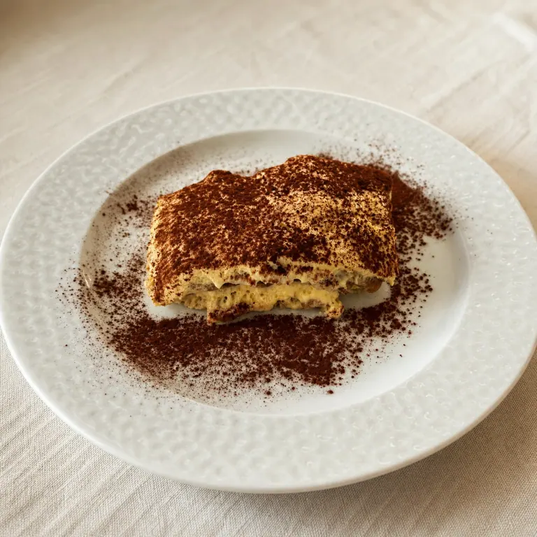 House-made tiramisu with mascarpone, coffee and cocoa.